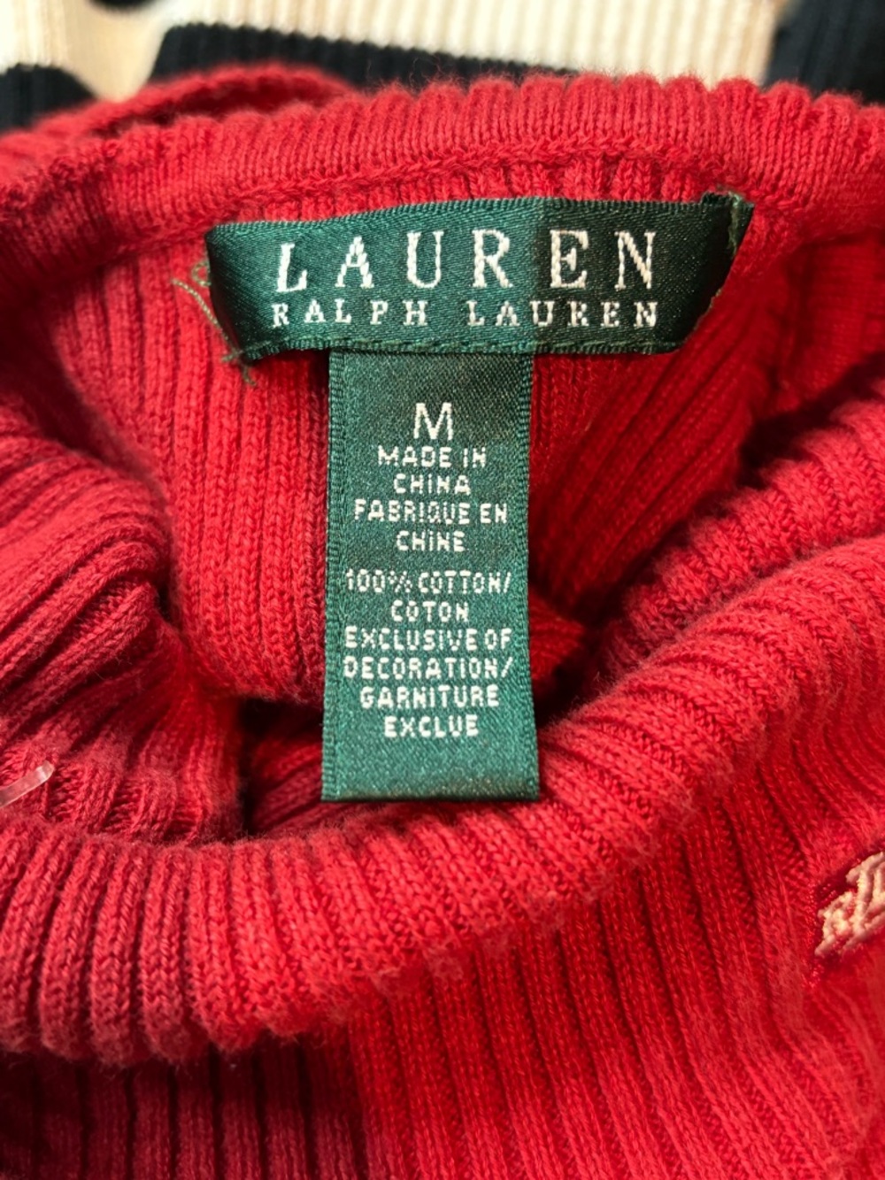 Classic Lauren Ralph Lauren ribbed turtleneck sweater Size M - Picture 7 of 7